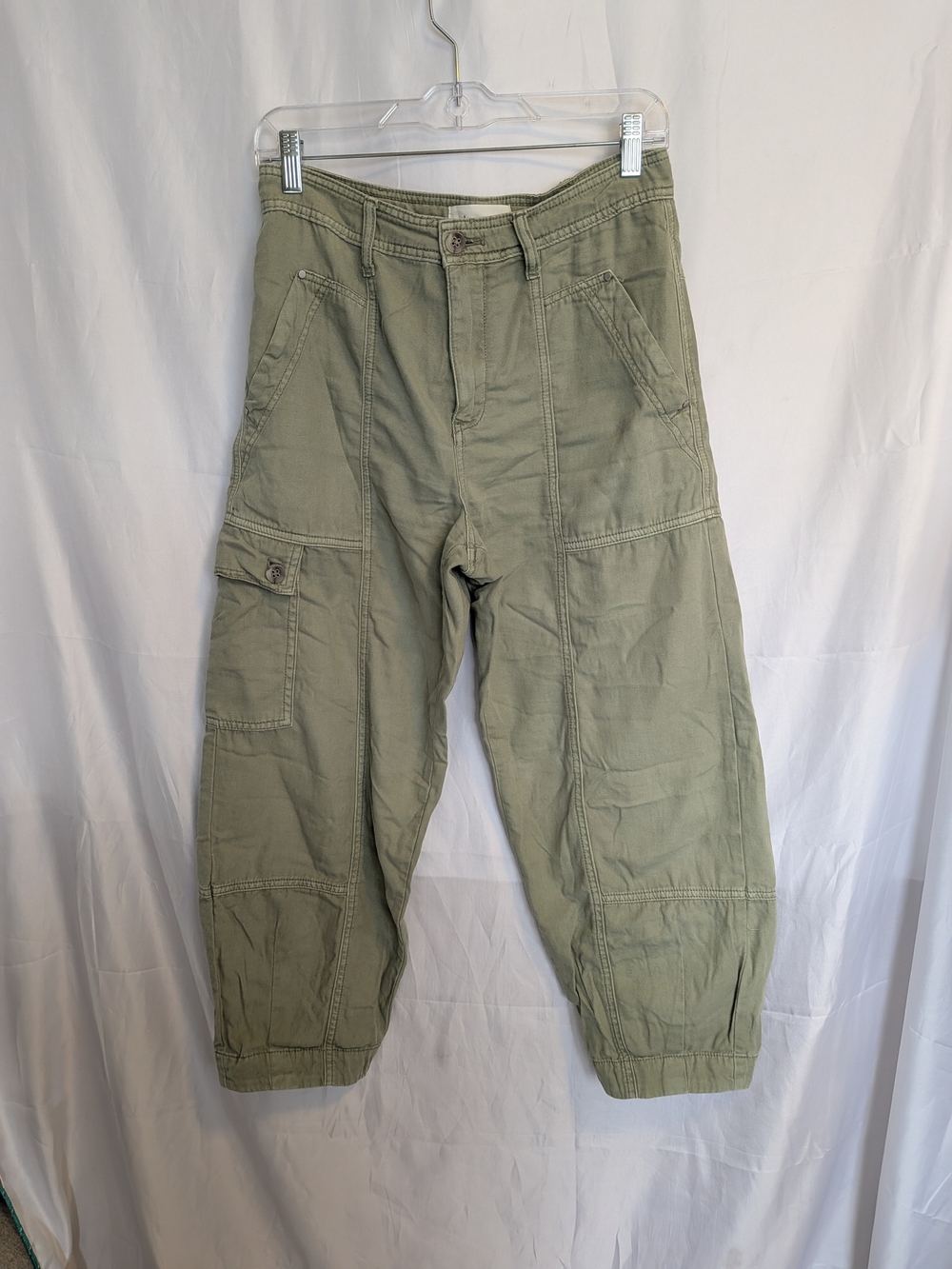 Anthropologie Olive Green Utility Cargo Pants Size 2